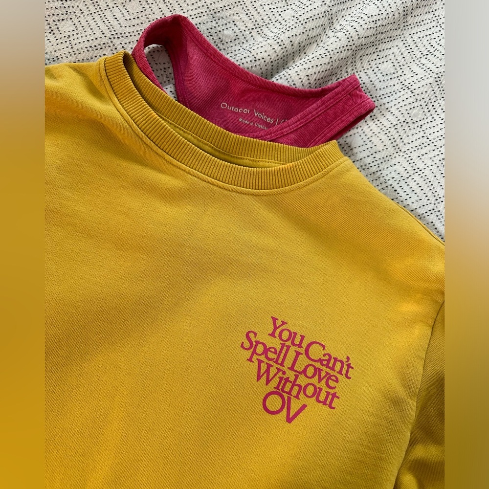 Outdoor Voices Sports bra + Sweatshirt combo